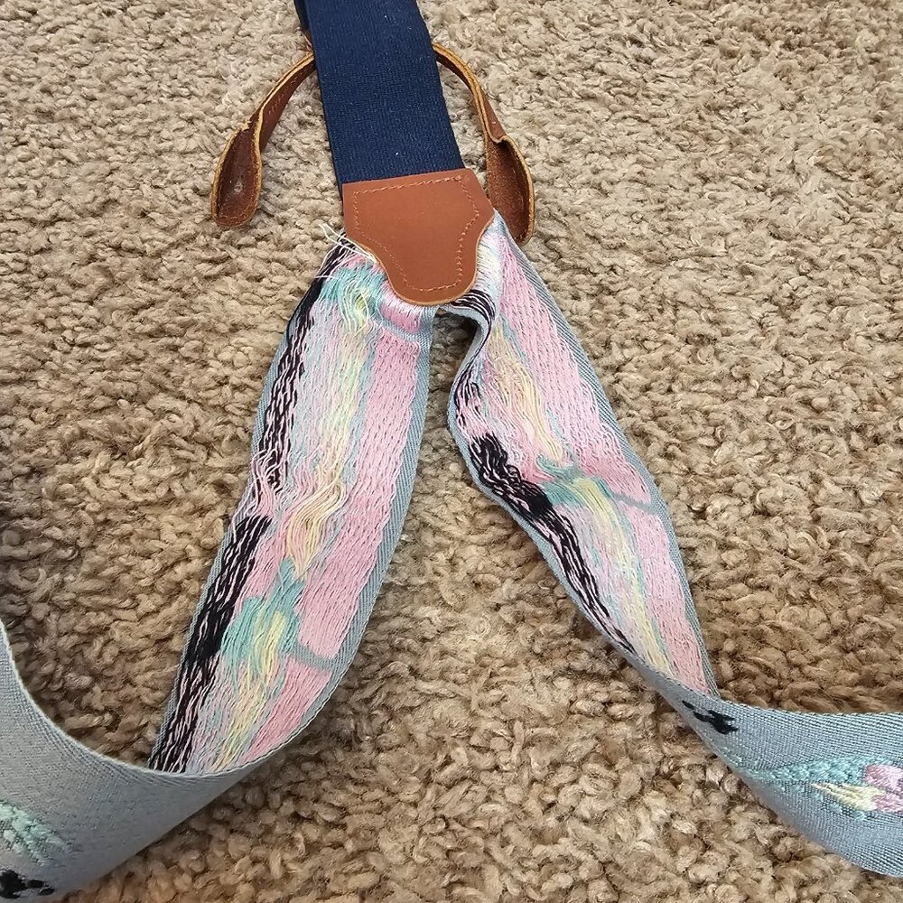 NIB Vintage Campaign Nordstrom Suspenders Old Stock Gray Mermaid Retro Unisex - Picture 5 of 9